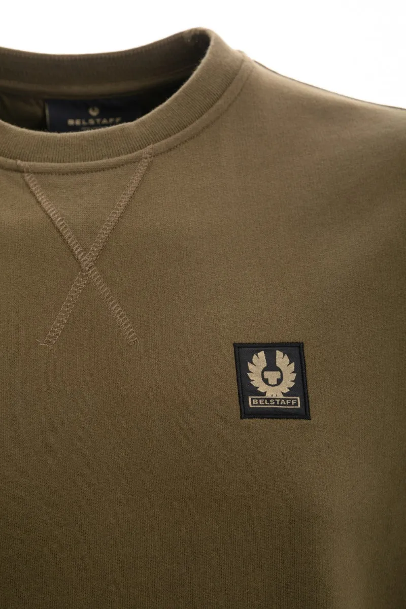 Belstaff Crew Neck Sweatshirt in Salvia Green