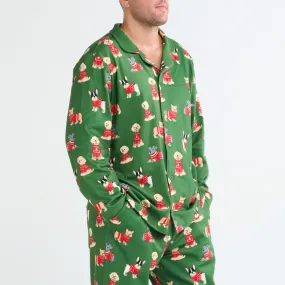 Christmas-Themed Dapper Pup Pajama Top