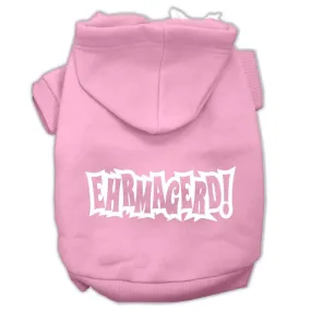 Ehrmagerd Screen Print Pet Hoodies Light Pink Size XL (16)