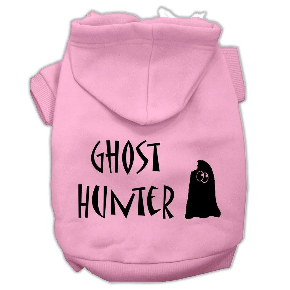 Ghost Hunter Screen Print Pet Hoodies Light Pink With Black Lettering Lg (14)