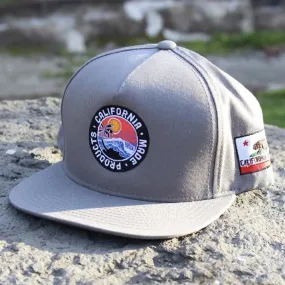 Grey Snap Back with Green Underbill