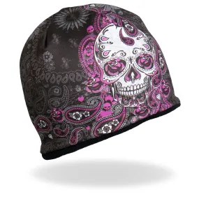 Hot Leathers KHC1030 Sublimated Sugar Paisley 2 Beanie