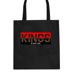 Kings Of NY Cheetah Print Logo Tote Bag