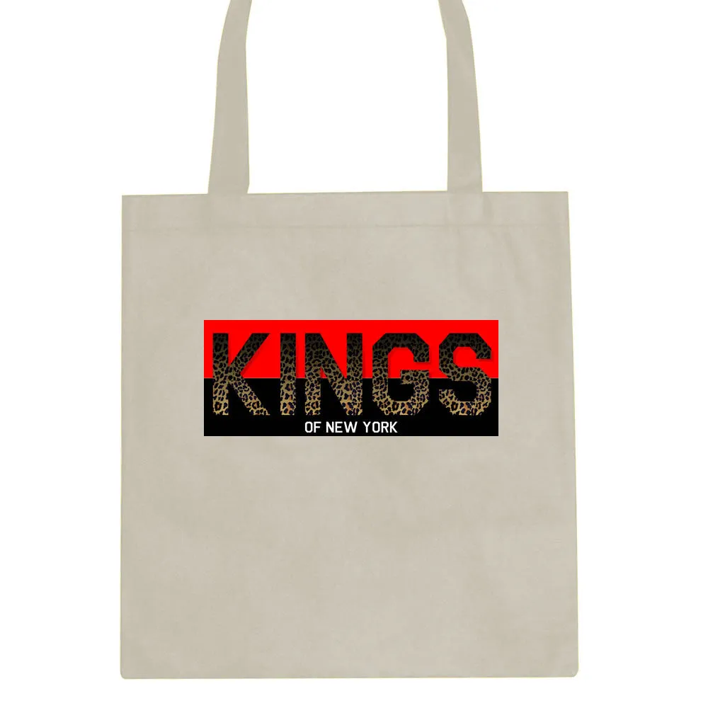 Kings Of NY Cheetah Print Logo Tote Bag