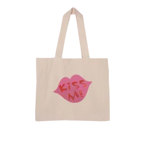 KissMe Large Organic Tote Bag