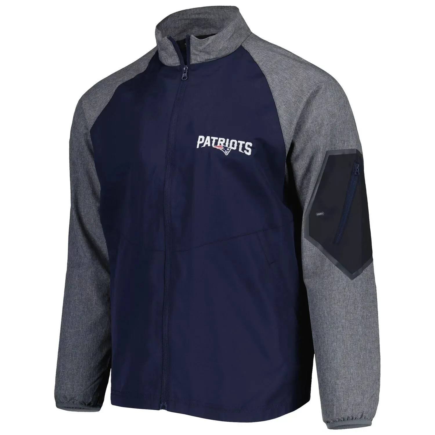 Men's Dunbrooke New England Patriots Hurricane Raglan Full Zip Windbreaker