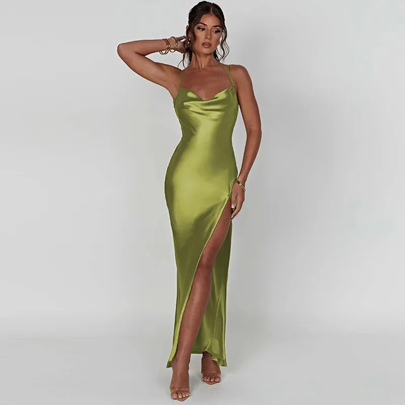 Mermaid Evening Long Sleeves Champagne Square Collar Wedding Occasion Backless Sexy Y2K Bodycon Dress