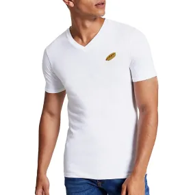 Pologize™ Hot Dog Embroidered V-Neck T-Shirt