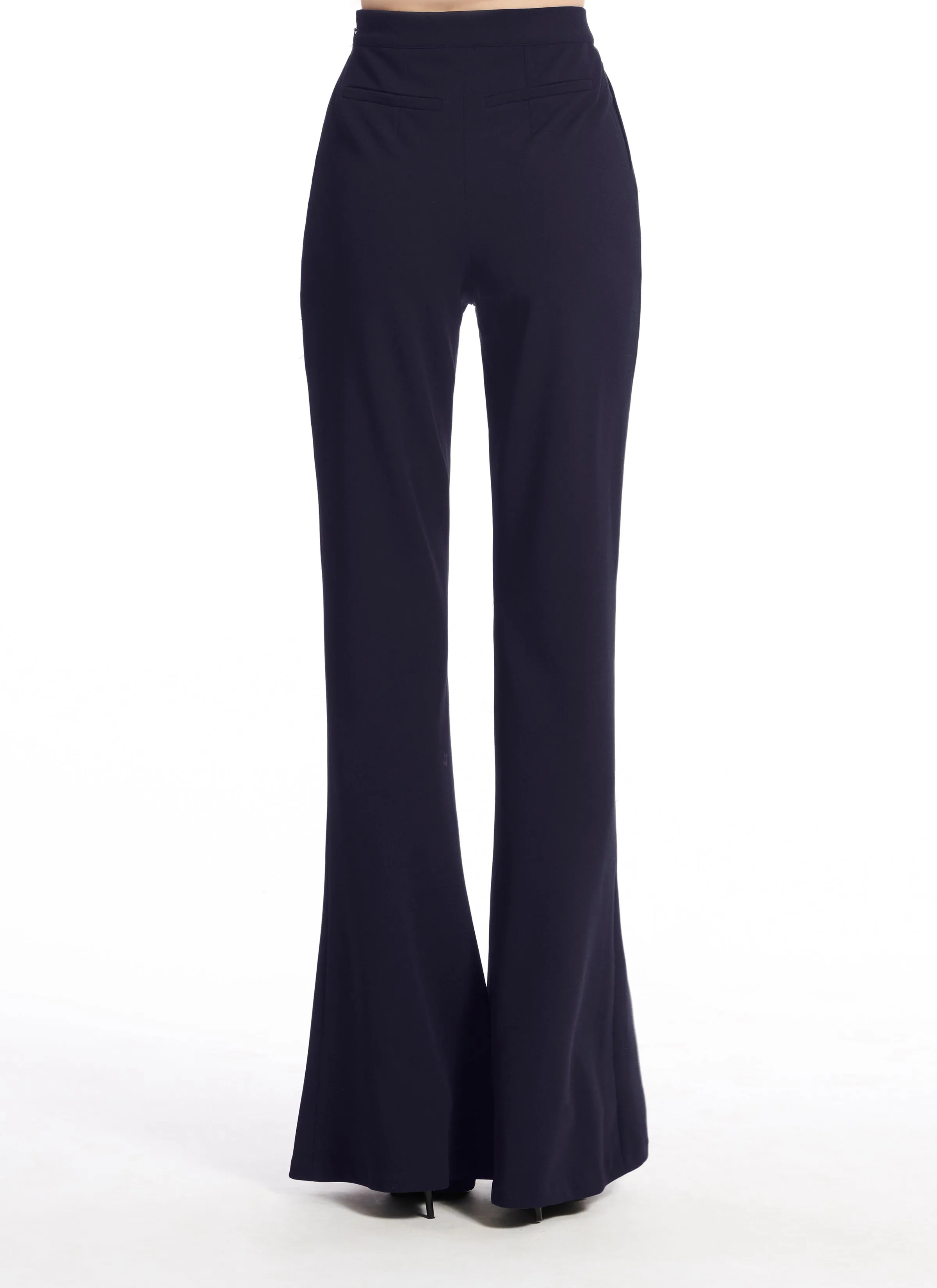 Stretch Crepe Bell Bottom Pant